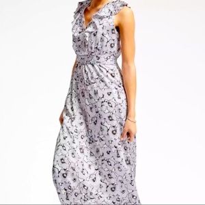 Banana Republic v-neck ruffle floral maxi - 10